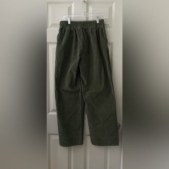 PACT Women’s Modern Corduroy Wide Leg High Waist Pant in Olive Green size small - Picture 5 of 7